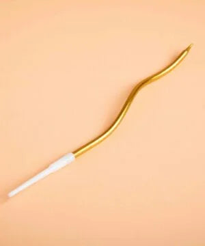 Twisty Gold Long Stick Candle