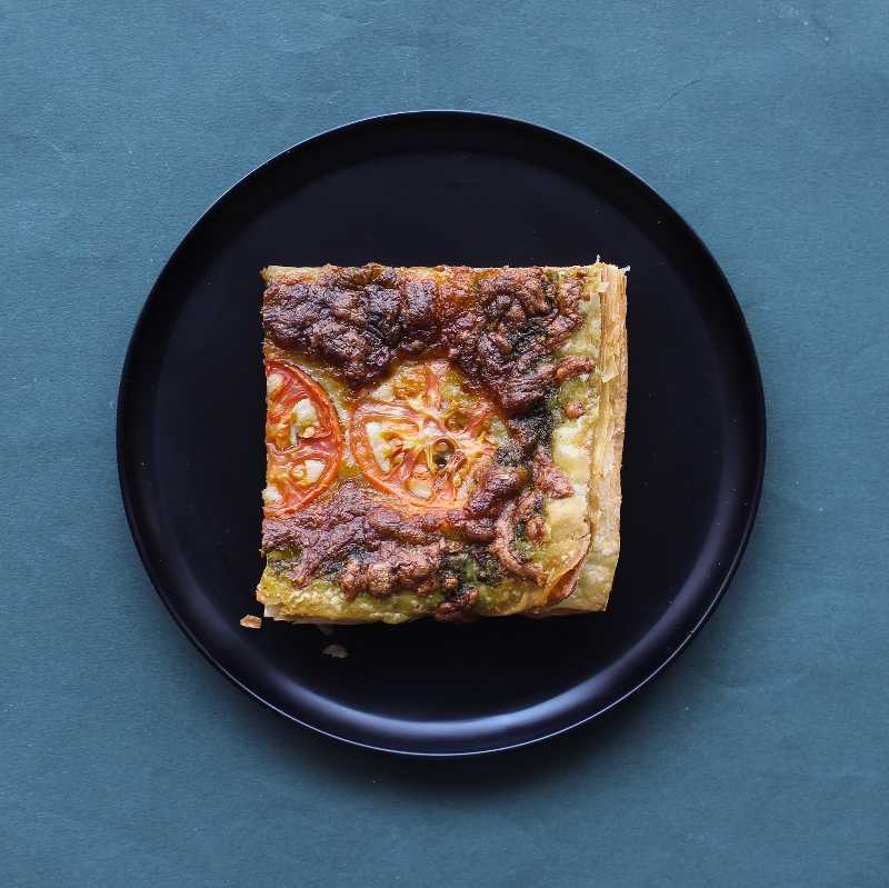 Tomato Feta Pesto Puff